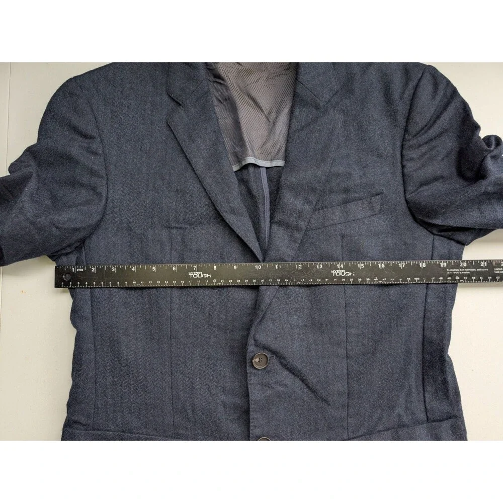 Hugo Boss The Jesse Blue Gray Solid Textured Blazer Sport Coat 38R